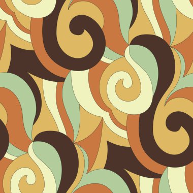 Dalgalı soyut vektör deseni. Dalgalı çizgileri ve çizgileri olan çiçek arkaplanı.