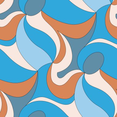 Çizgilerin ve dalgaların soyut şekilleriyle kusursuz bir arkaplan.