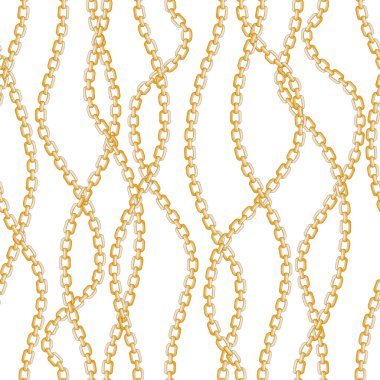 Beyaz incili altın zincir arkaplan.