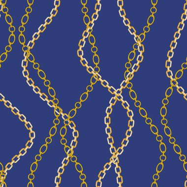Zincirler pürüzsüz desen, vektör çizimi