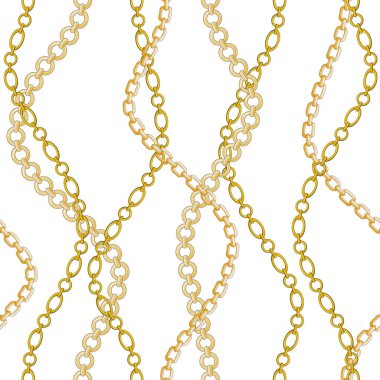 Altın zincirler kusursuz vektör deseni