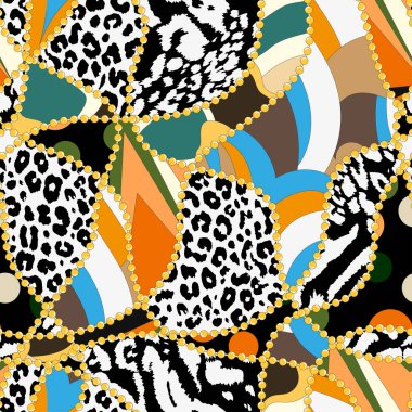 Moda ve tekstil tasarımı için kusursuz zincir deseni