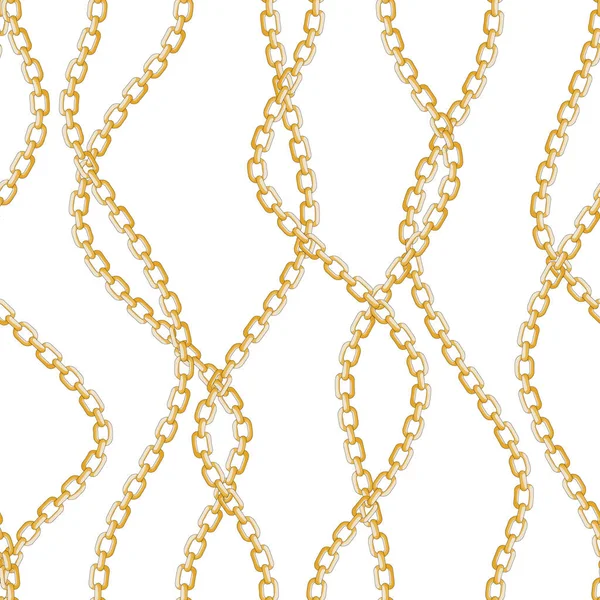 Beyaz arkaplanda altın zincirler