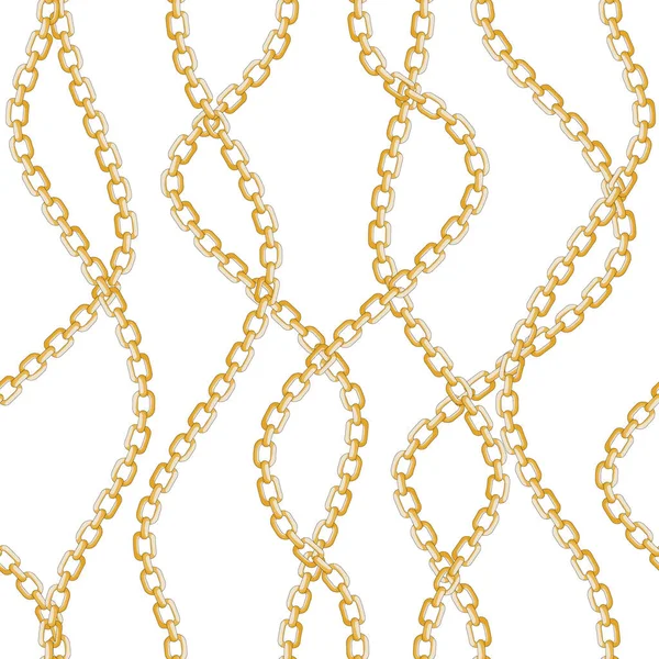 Beyaz zemin üzerinde altın zincir