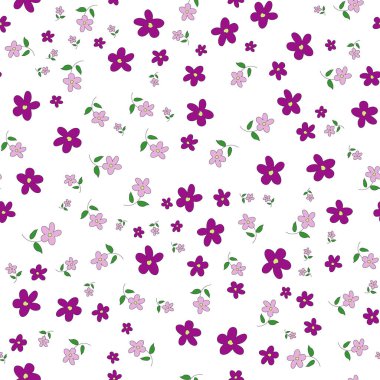 Beyaz arka planda pembe çiçekli kusursuz çiçek deseni.