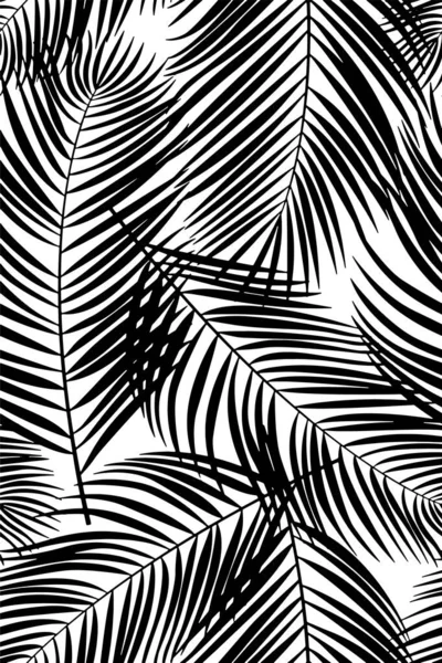 Palmiye yaprağıyla kusursuz desen. vektör illüstrasyonu.
