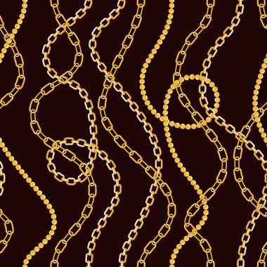 Zincir desenleri kusursuz. Kumaş, duvar kağıdı, ambalaj, arkaplan için tasarım.