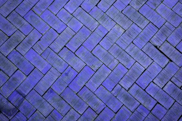 Tutup abstrak dari pola zigzag bata biru gelap (Bata — Stok Foto