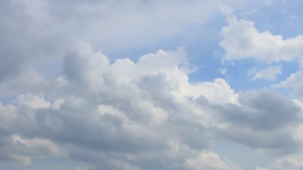 Tijd Lapse witte puffy wolken — Stockvideo