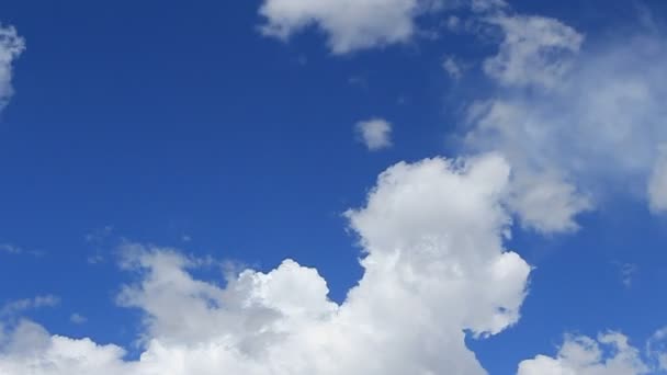 Time Lapse, movimiento blanco, gris, nubes hinchadas — Vídeo de stock