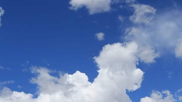 Time Lapse, movimiento blanco, gris, nubes hinchadas — Vídeo de stock