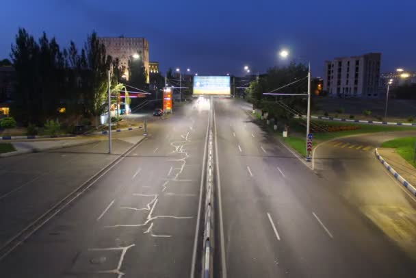 Traffico time lapse 4K di notte — Video Stock