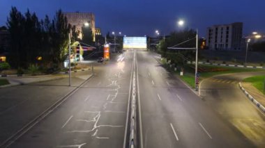  yol trafik gece 4 k timelapse
