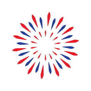 İzole edilmiş arka planda tek bir havai fişek simgesi. Piroteknik selam sembolü. Kutlama elementi. Vektör.