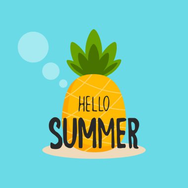 Ananas ve el yazısıyla yazılmış 