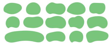 Karalama tarzında yeşil metin kutuları. Vektör illüstrasyonu.