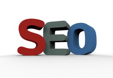 SEO işareti 3B nokta kırmızı yeşil mavi