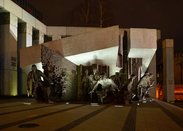 Monument to Polish fighters uprising in Warsaw Poland on DECEMBER 6, 2015 — Stock Photo, Image