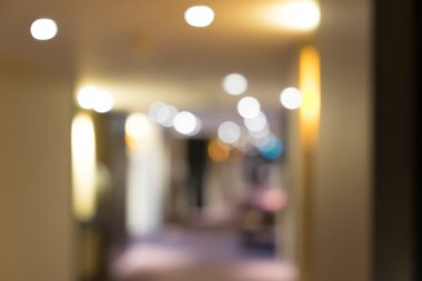 Otel koridorunda Defocussed arka plan bulanık