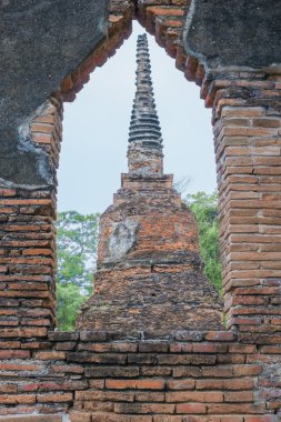 Eski Pagoda Wat Mahathat. Ayutthaya 