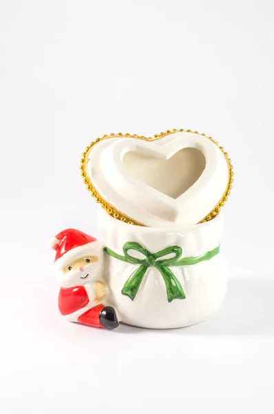 Sevimli küçük renkli Noel beyaz arka plan üzerinde izole baba