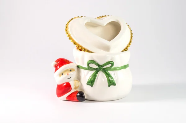 Sevimli küçük renkli Noel beyaz arka plan üzerinde izole baba