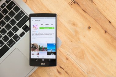 Chiang Mai, Tayland - 05 Ağustos 2016: Instagram app ekran görüntüsü.