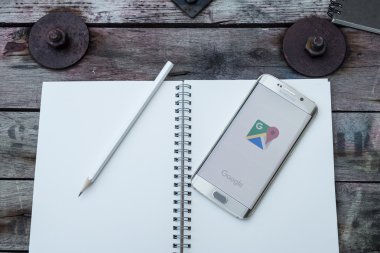 Samsung galaxy s6 kenar google Haritalar'da bir görüntü