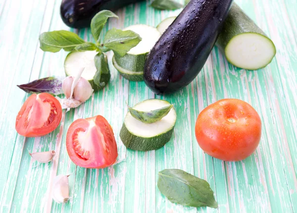 Summer crude vegetables, vegetable marrows, eggplants, tomatoes