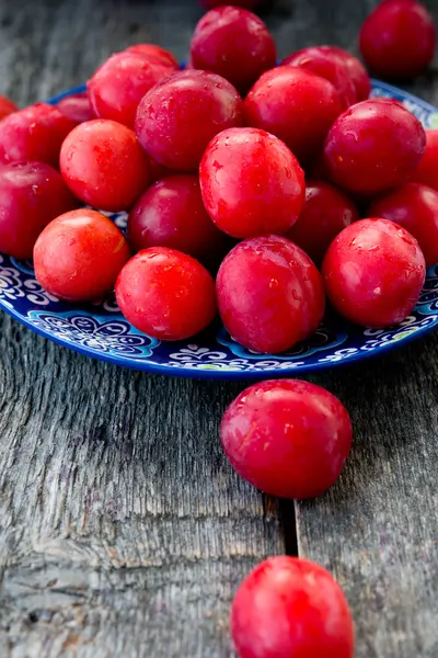 Fresh red plum, cherry plum