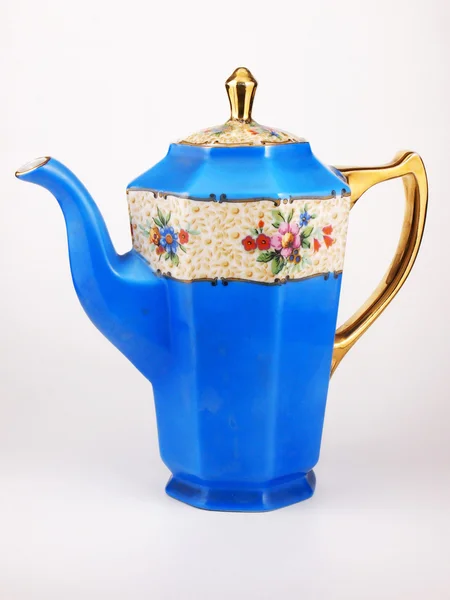 Antika porselen dekore edilmiş çaydanlık