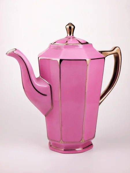 Antika porselen dekore edilmiş çaydanlık