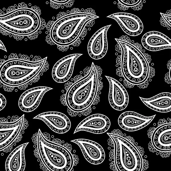 Paisley illüstrasyon vektör siyah