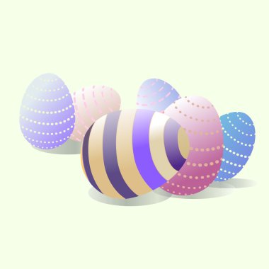 Paskalya yumurtaları illüstrasyon