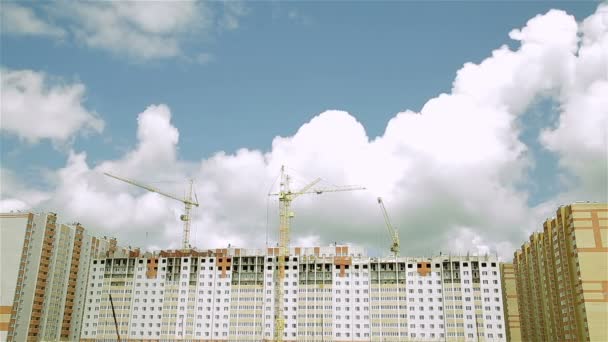 Будівництво багатоповерхових будівель — стокове відео