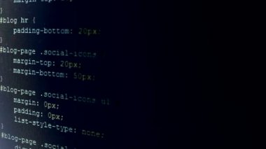 Html Css renkli kod ile siyah ekran kaydırma