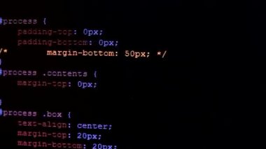 Html Css renkli kod ile siyah ekran kaydırma