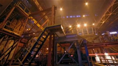 Çelik fabrikası. Yapılar ve Sparks. Geniş Panorama