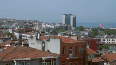 Istanbul'da çatılarının üzerinden görüntülemek.