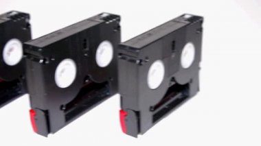 Video kamera için video kasetleri bir dizi