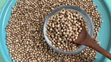 Kişniş tohumlarına yakın çekim