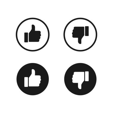 Siyah çemberdeki işaret simgesi gibi. Baş parmak yukarı ve aşağı sembol