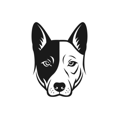 Biçimli Basit Köpek Kafası Logosu