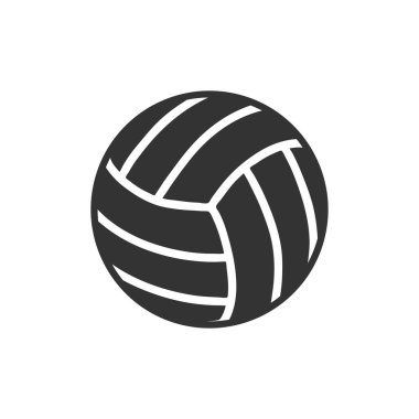 Voleybol ikonu. Simge, ui, yazdırma şablonları, sunum şablonları için kullanılabilir