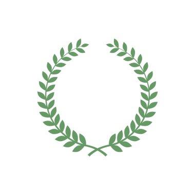 Laurel wreath vector. Simple Laurel foliate illustrations