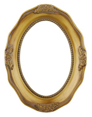 eski altın çerçeve üzerinde beyaz izole