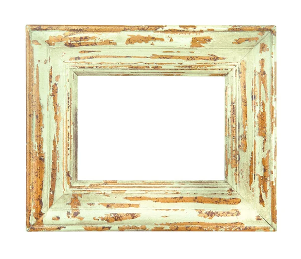 Vintage worn Green and Gold Frame — Stock Photo, Image