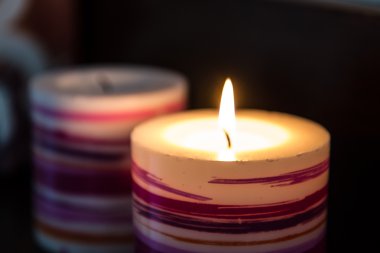 yanan mumlar closeup