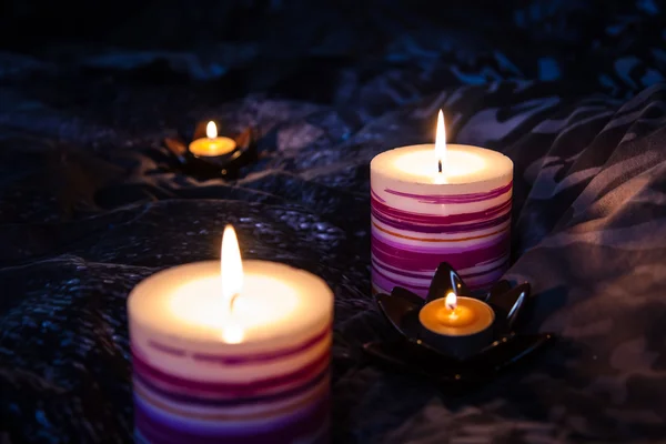 Closeup of burning candles — Stock Photo, Image