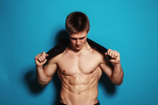 Muscle sexy young man — Stock Photo, Image